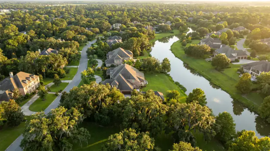 Aerial view representing strategic real estate planning
